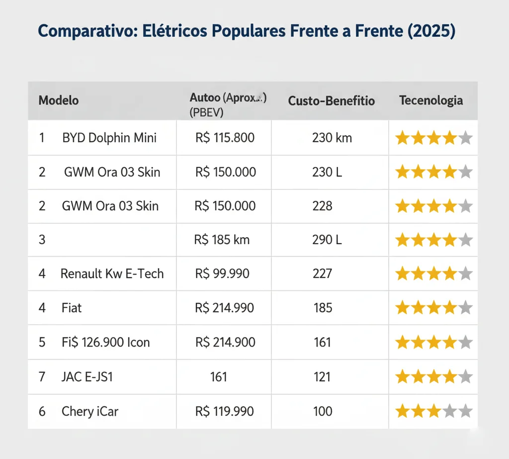 Carros elétricos populares