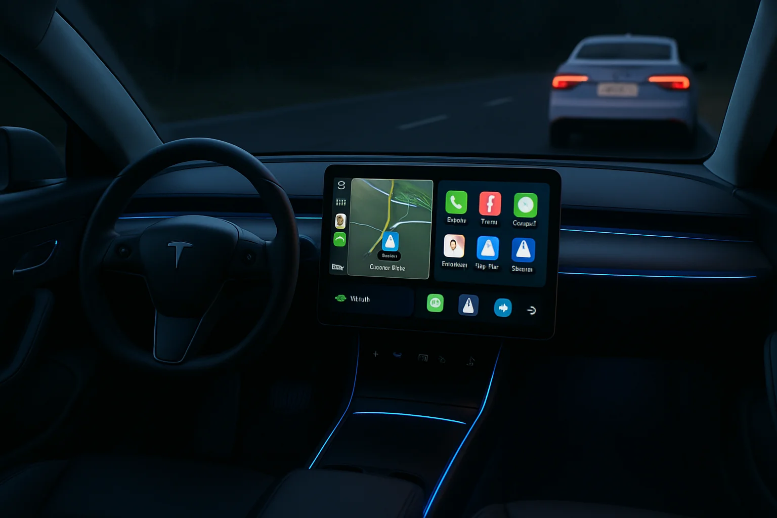 Integração com Smartphone: Apple CarPlay e Android Auto em EVs